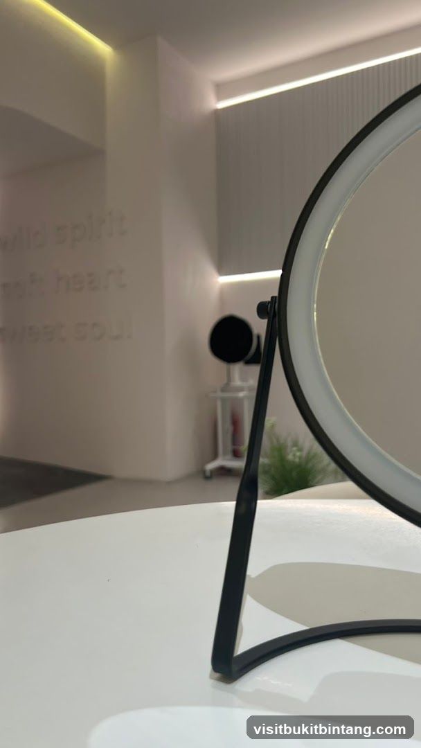 Mirror with inspirational text on wall