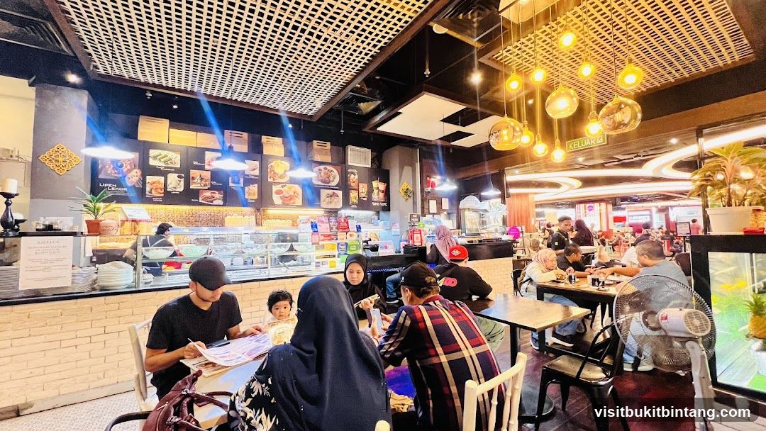 Diners at a Food Stall