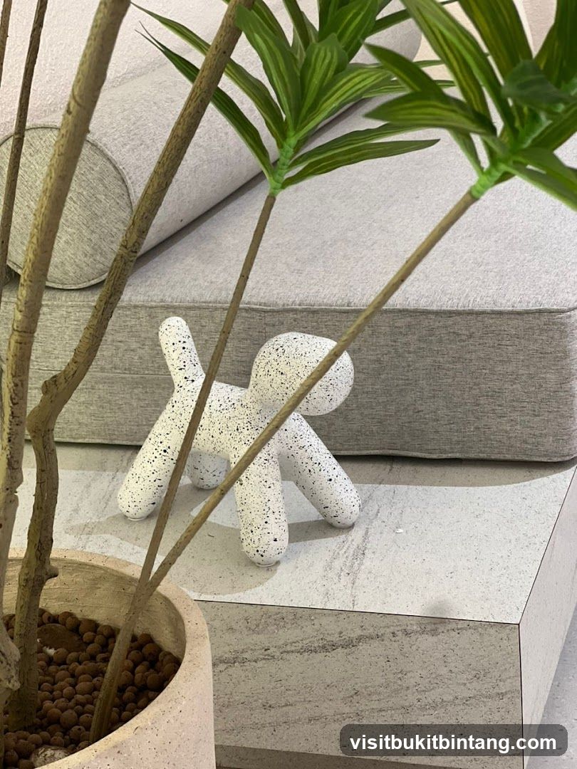 Decorative Dog Figurine on Coffee Table
