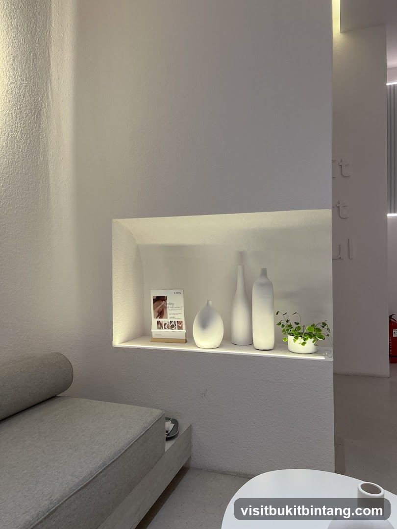 Modern Interior with Decorative Vases and Seating