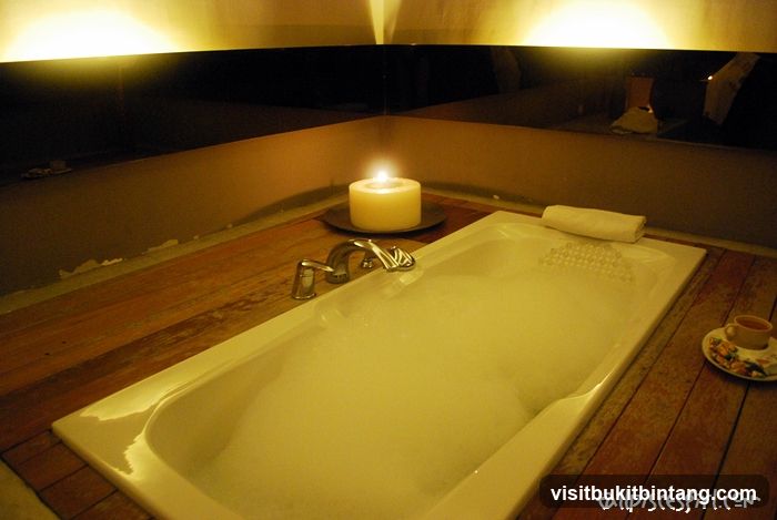 Bathtub with Candle and Tea