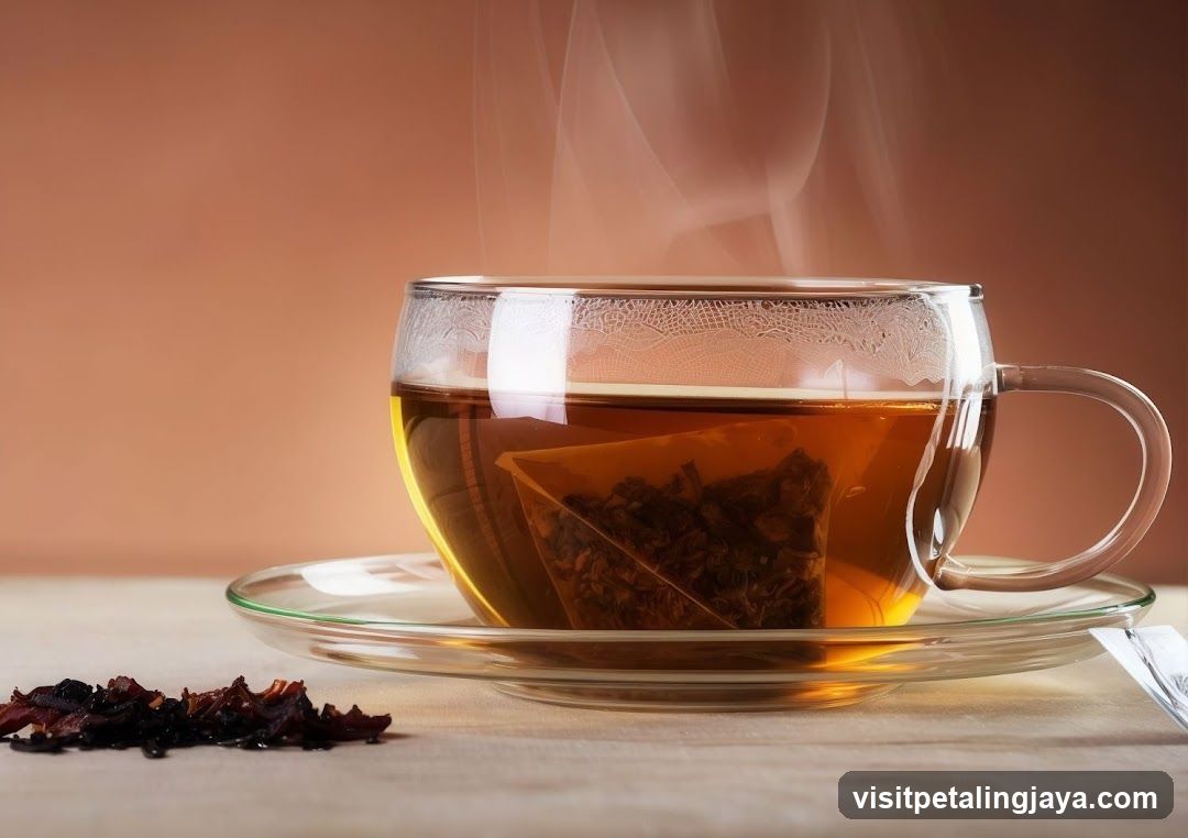 Steaming Tea in Glass Cup