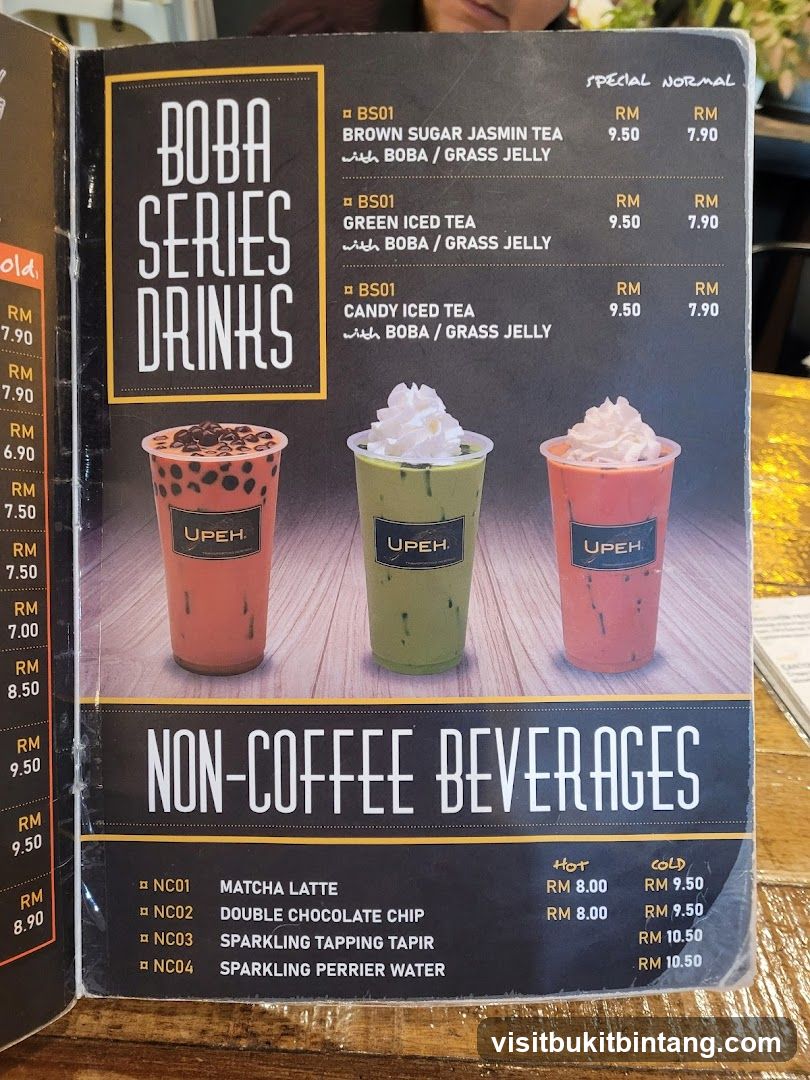Boba Series Drinks & Non-Coffee Beverages