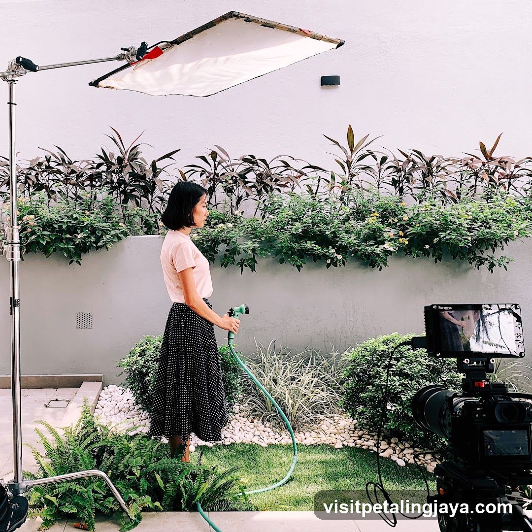 Outdoor Photoshoot with Garden Hose
