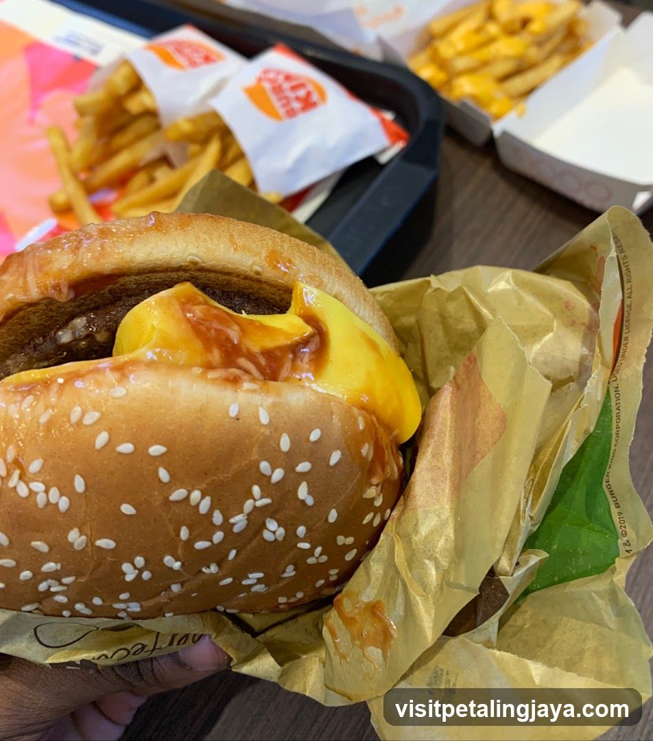 Fast Food Meal with Burger and Fries