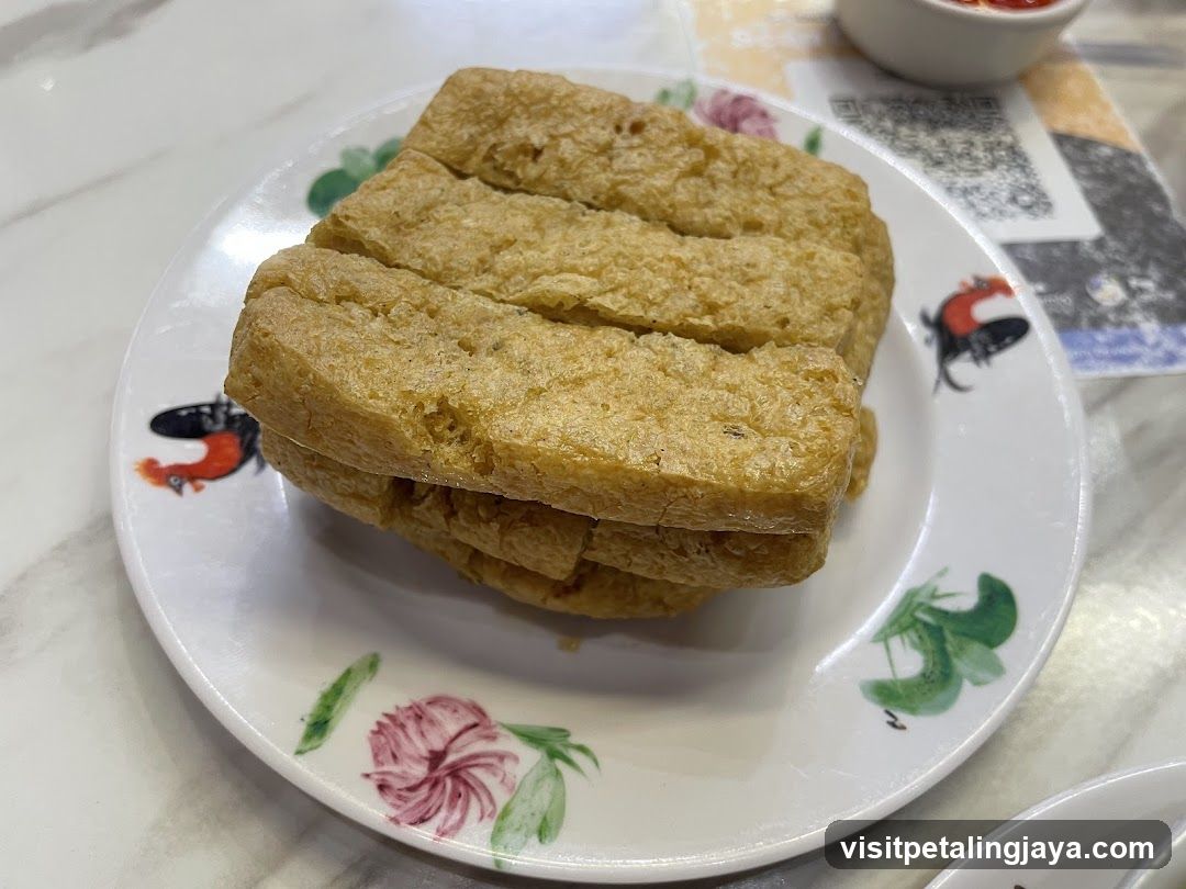 Fried Tofu on a Decorative Plate