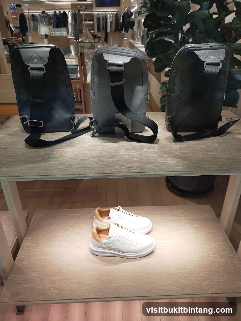 Designer Bags and Shoes Display