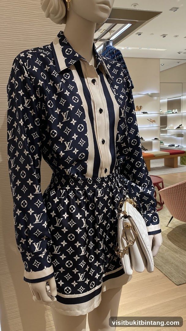 Mannequin in Louis Vuitton Monogrammed Outfit