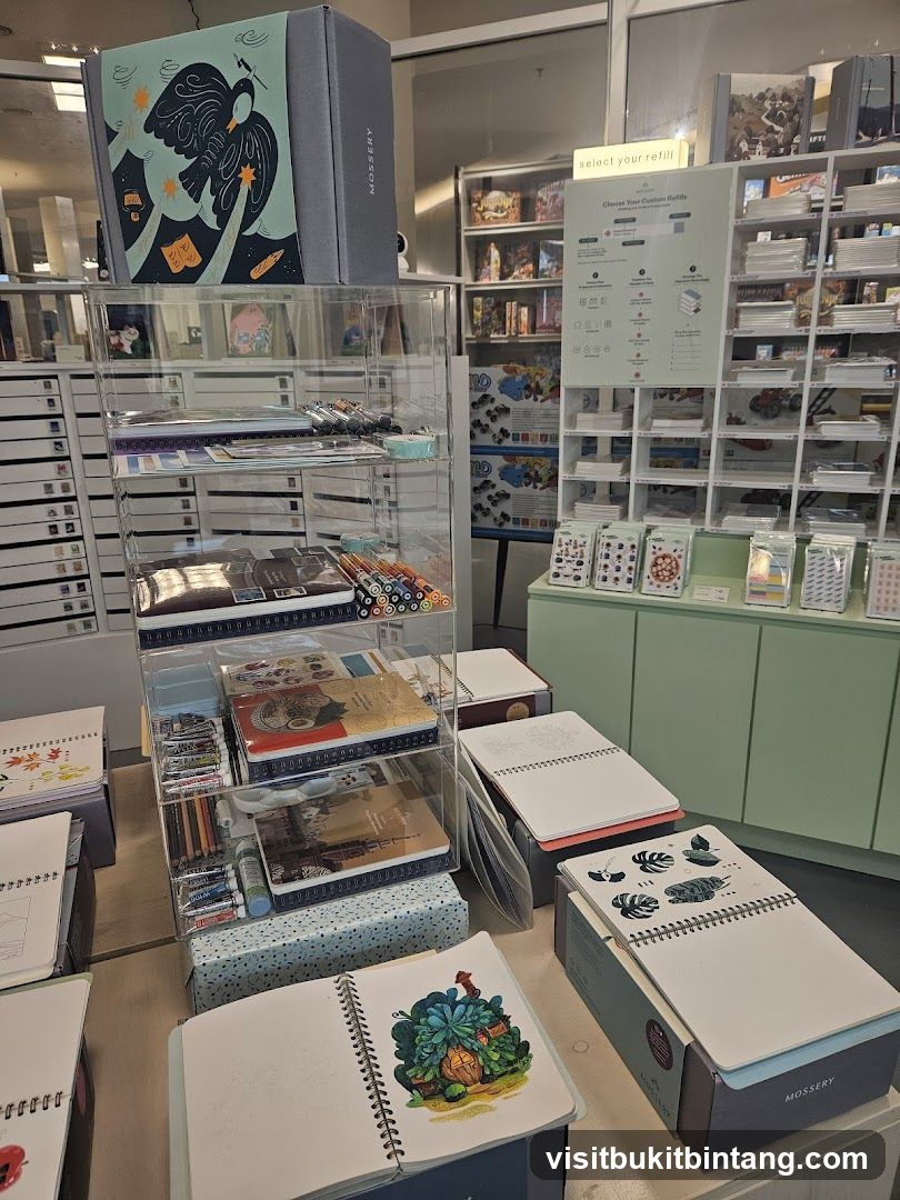 Art supplies and notebooks