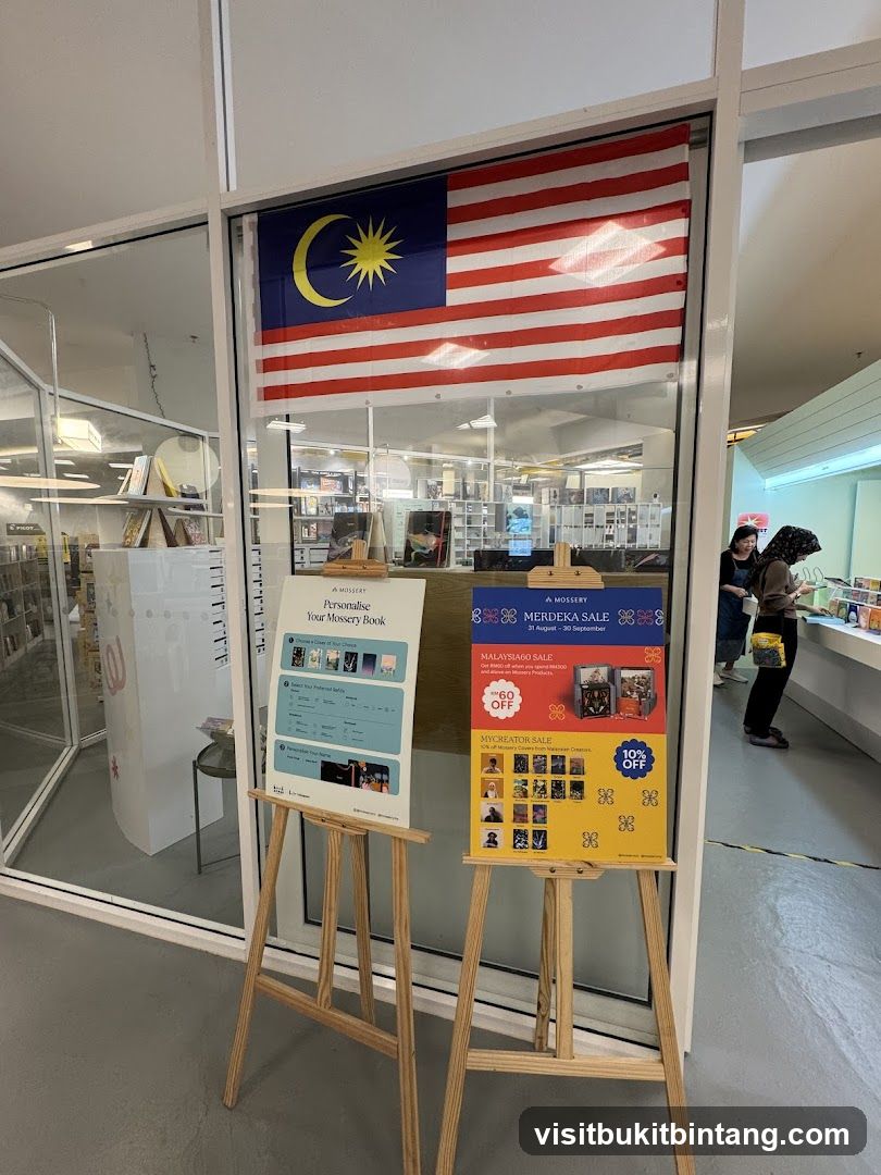 Promotional Displays with Malaysian Flag