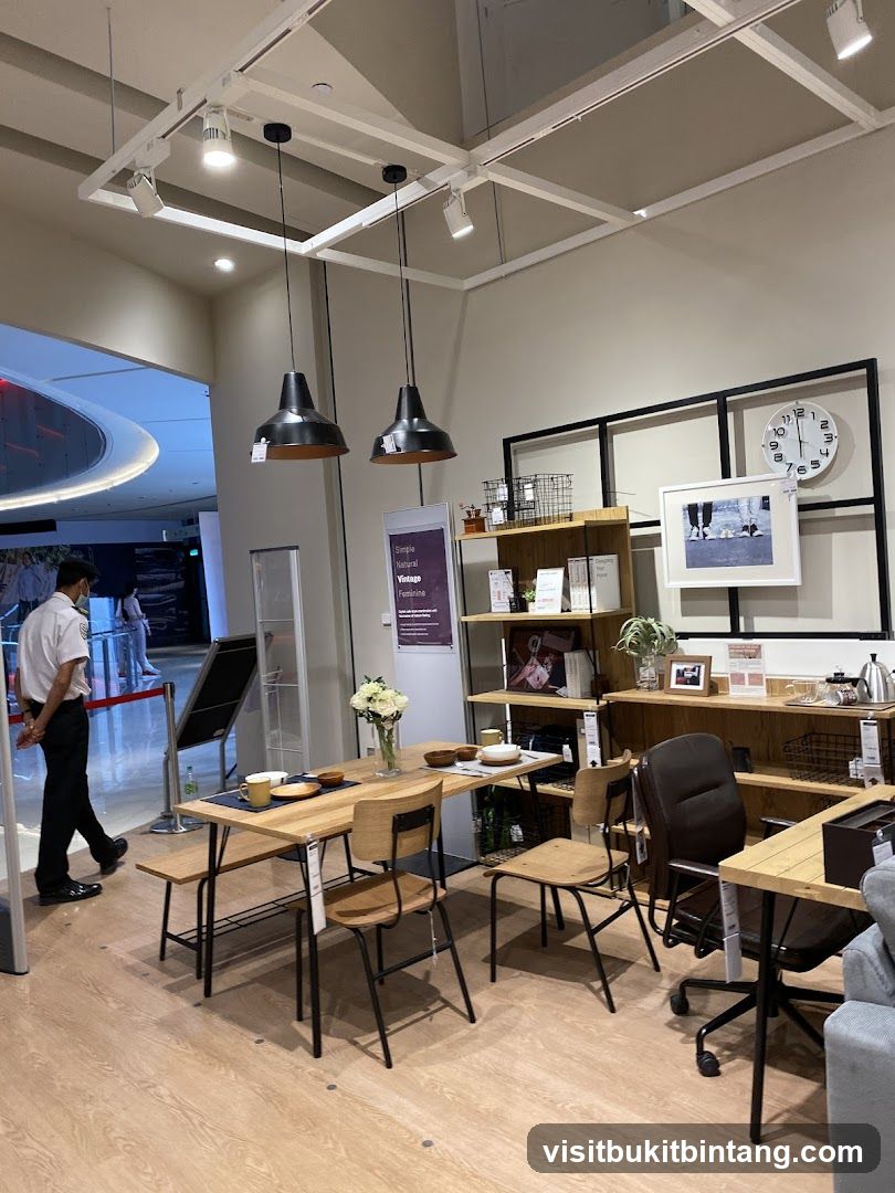 Interior of a furniture store