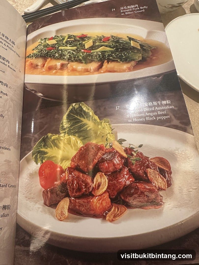 Menu Page with Food Photos