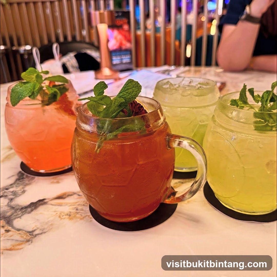 Four Colorful Cocktails