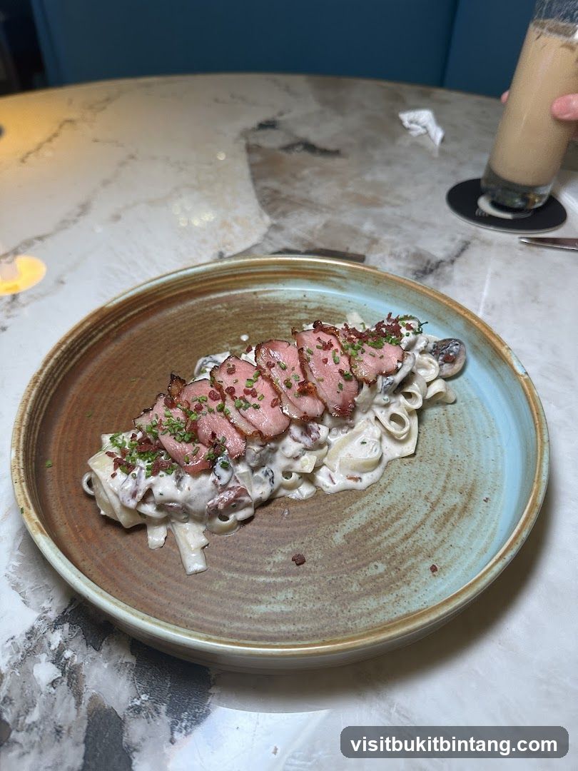Pasta Dish with Sliced Meat