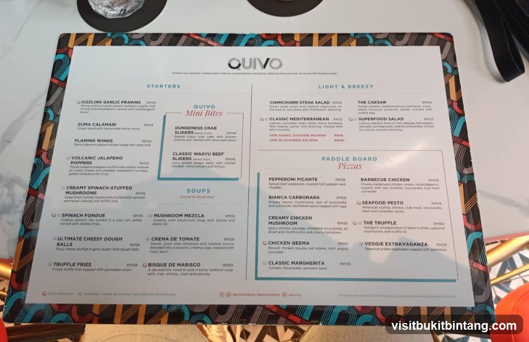 QUIVO Menu