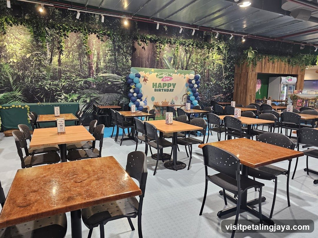 Birthday Party Setup in Restaurant Interior