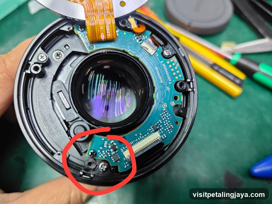 Disassembled Camera Lens Assembly