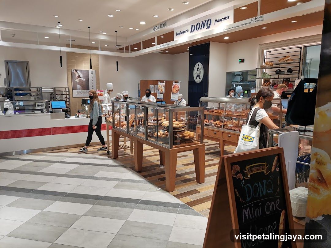 Bakery Interior with Display Cases and Staff