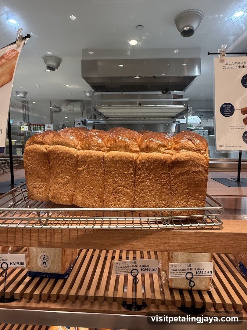 Bread Display in Bakery Interior