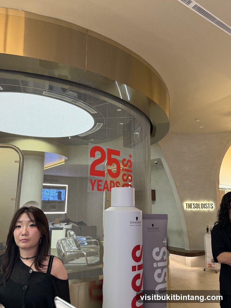 Hair Salon Interior with Products and Signage