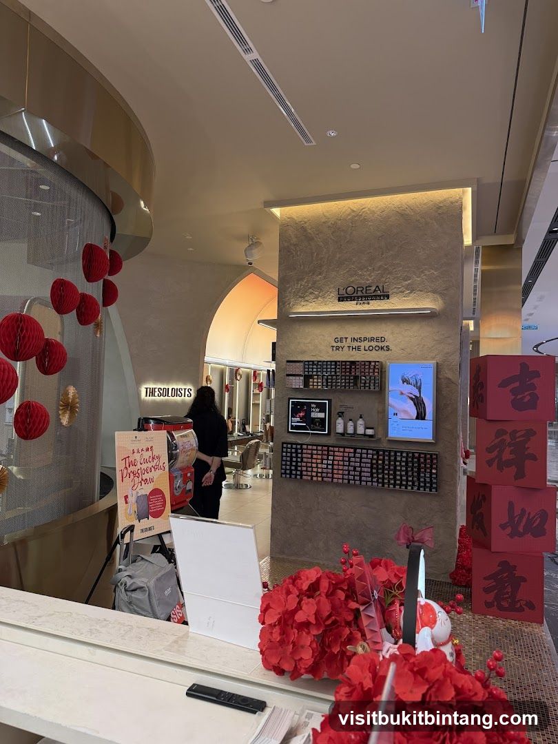 Hair Salon Interior with L'Oreal Display