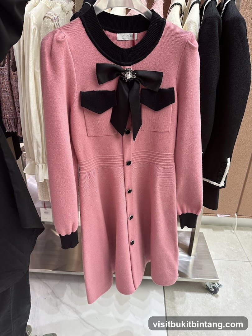 Pink and Black Dress