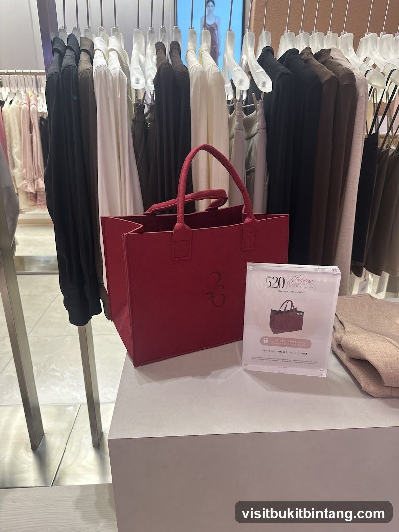 Retail Display with Tote Bag and Apparel
