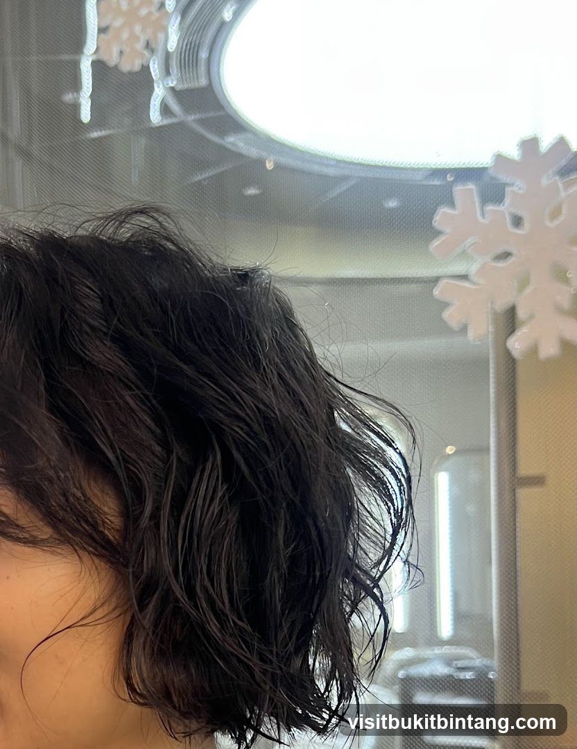 Wet Hair and Snowflake Decorations
