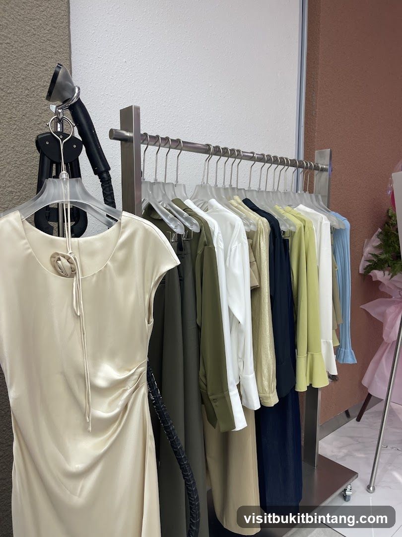 Clothing Rack with Garments
