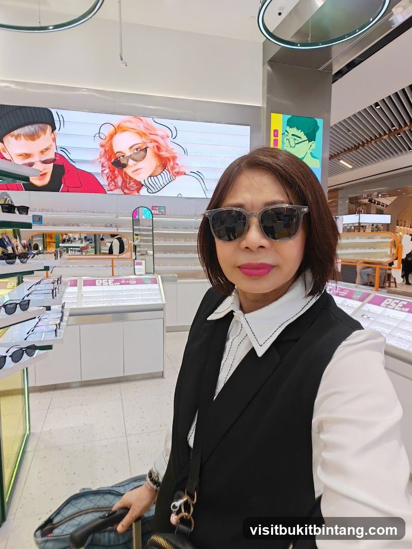 Woman in Eyewear Store