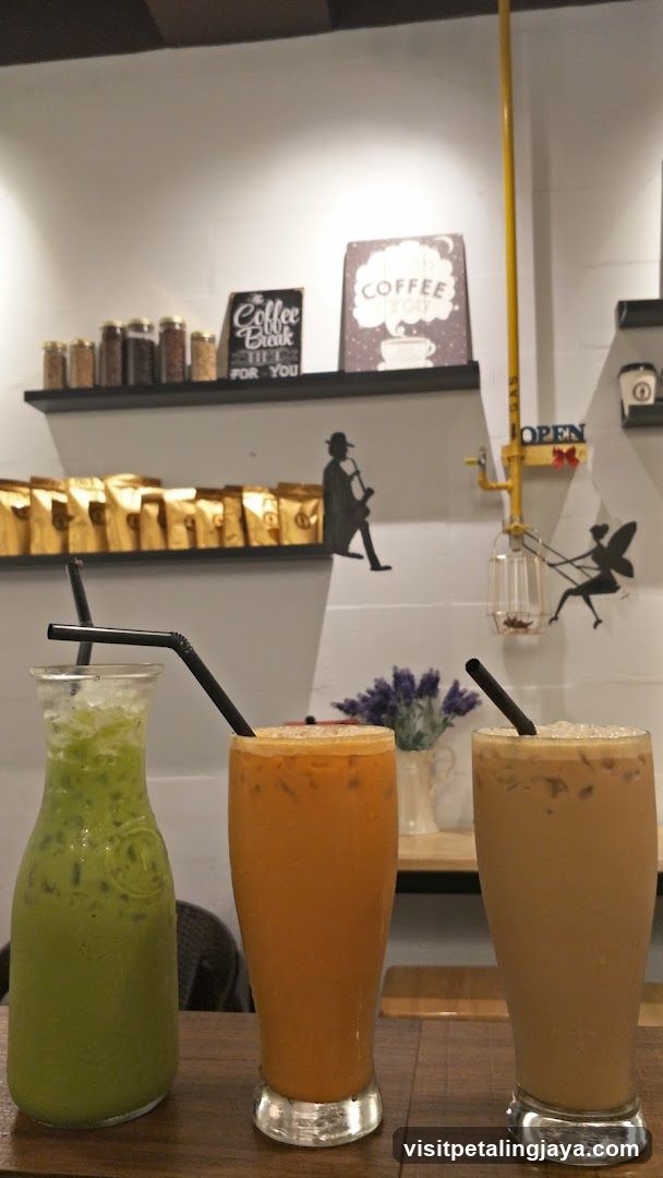 Iced Drinks at Coffee Shop Interior
