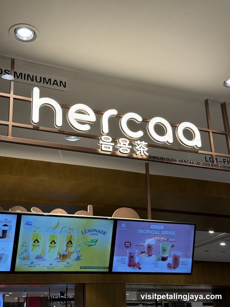 hercaa Store Interior Signage and Menu Display