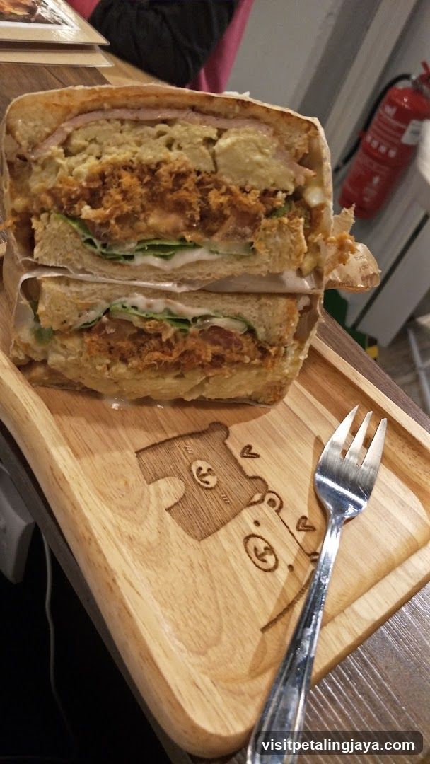 Sandwich on Wooden Board