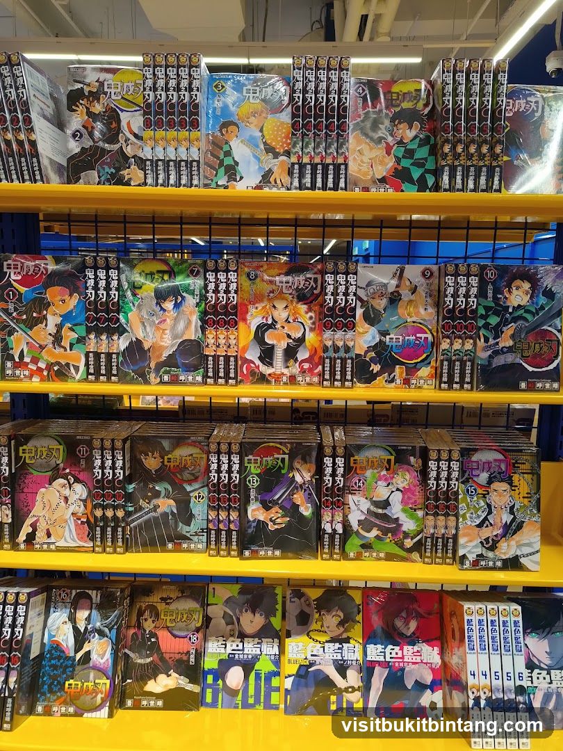 Manga Books on Shelves