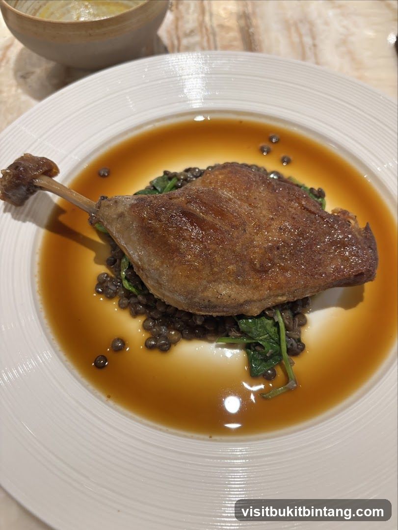 Duck Confit with Lentils and Greens