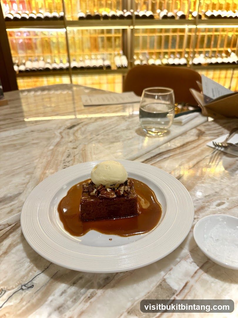 Dessert with Ice Cream and Caramel Sauce