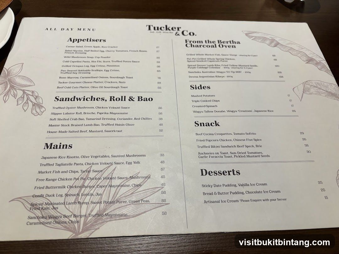 Tucker & Co. ALL DAY MENU