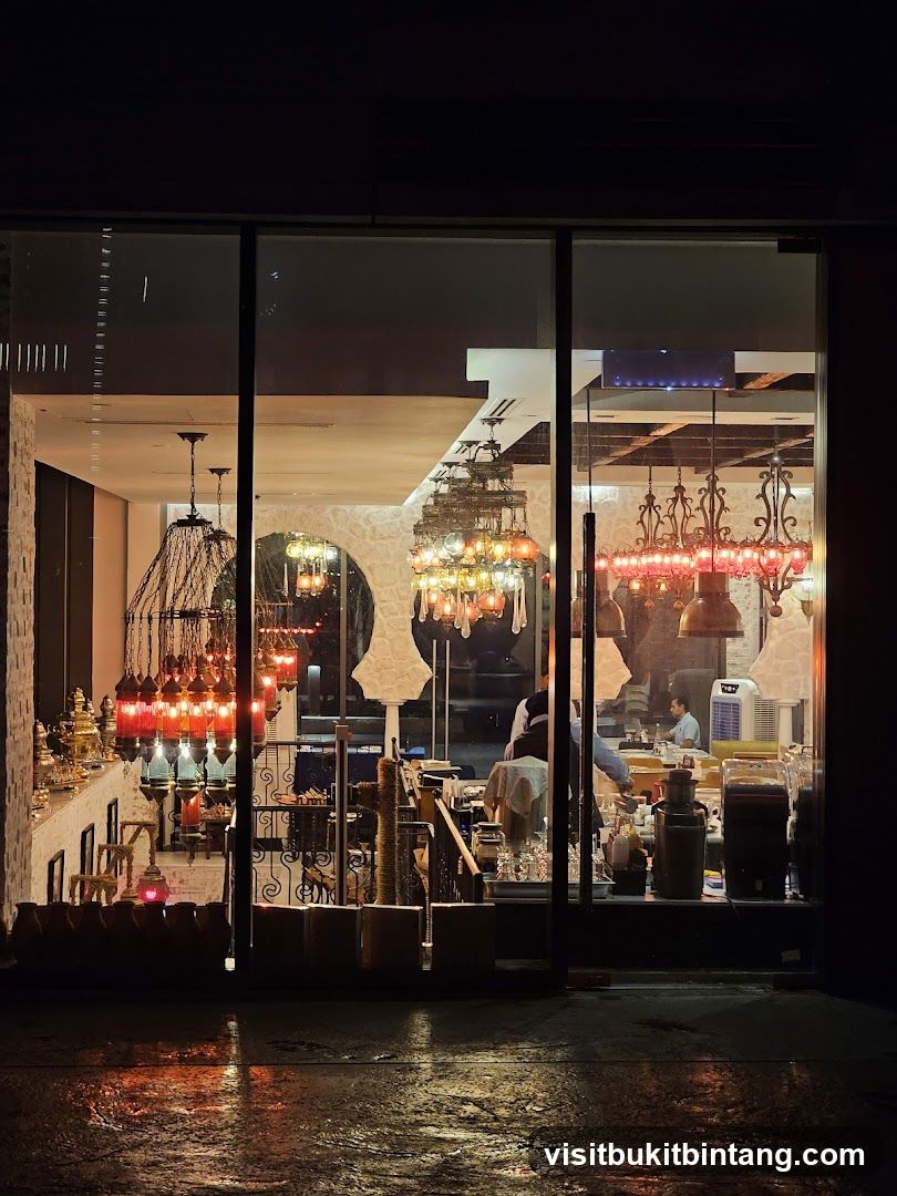 Restaurant Interior at Night
