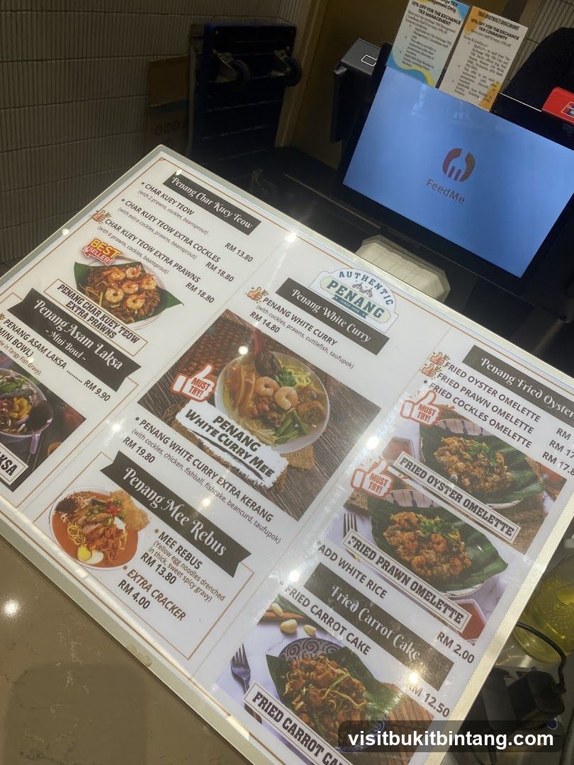 Authentic Penang Menu