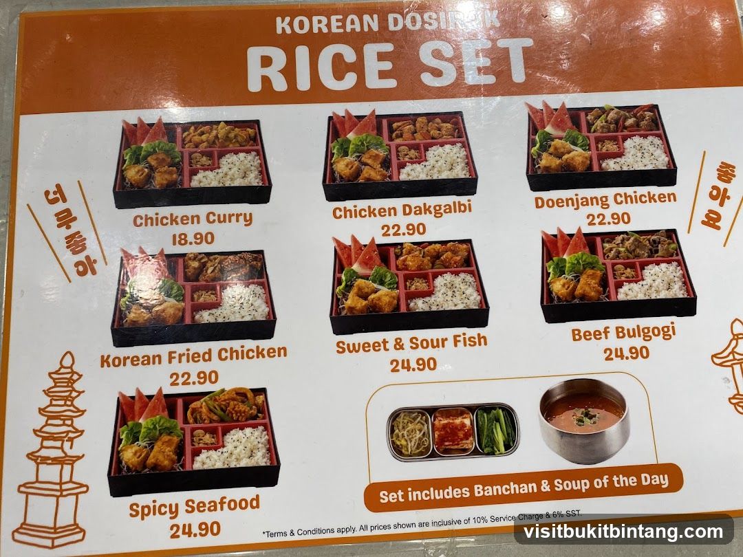 KOREAN DOSIRAK RICE SET