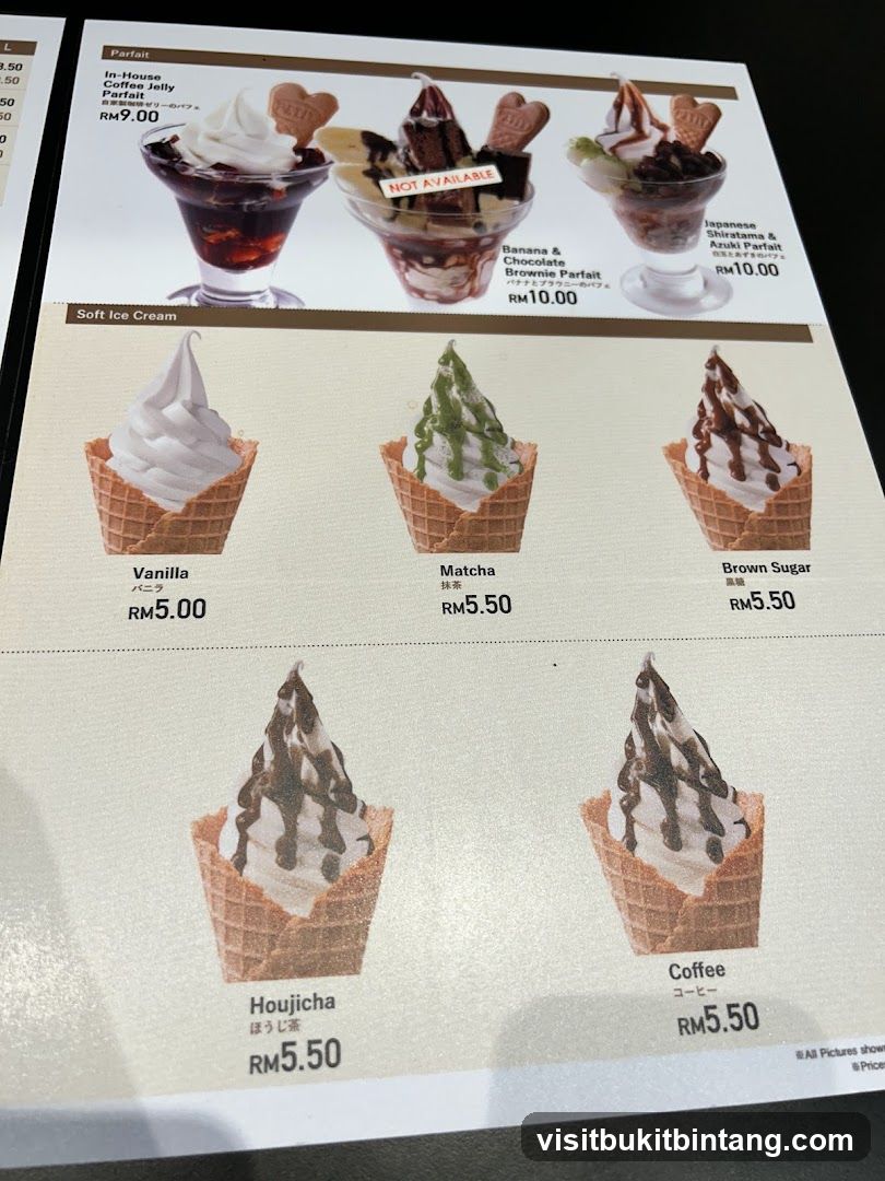 Dessert Menu