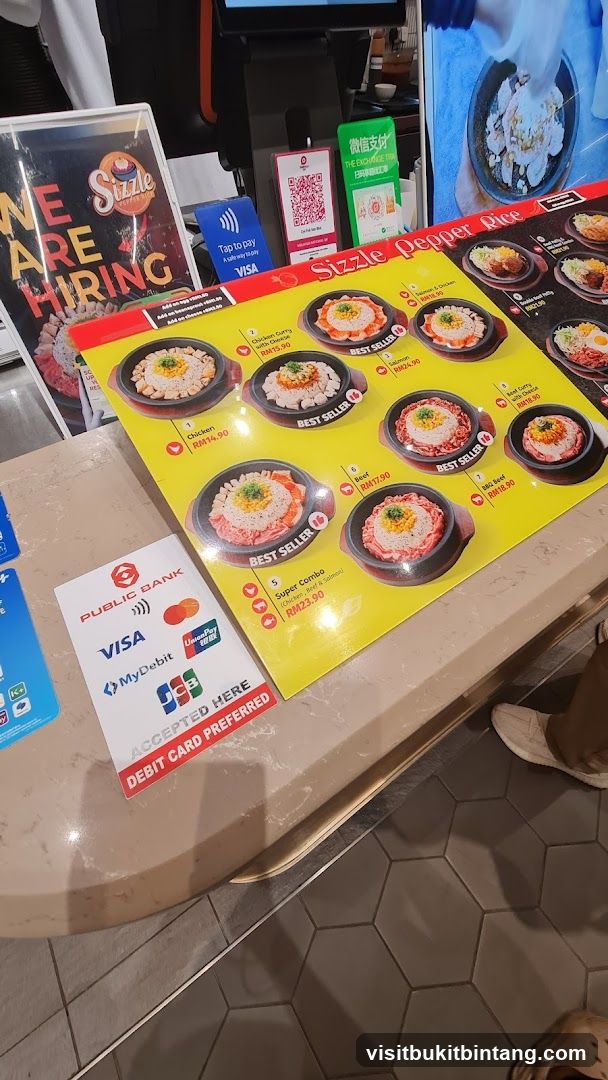 Sizzle Pepper Rice Menu