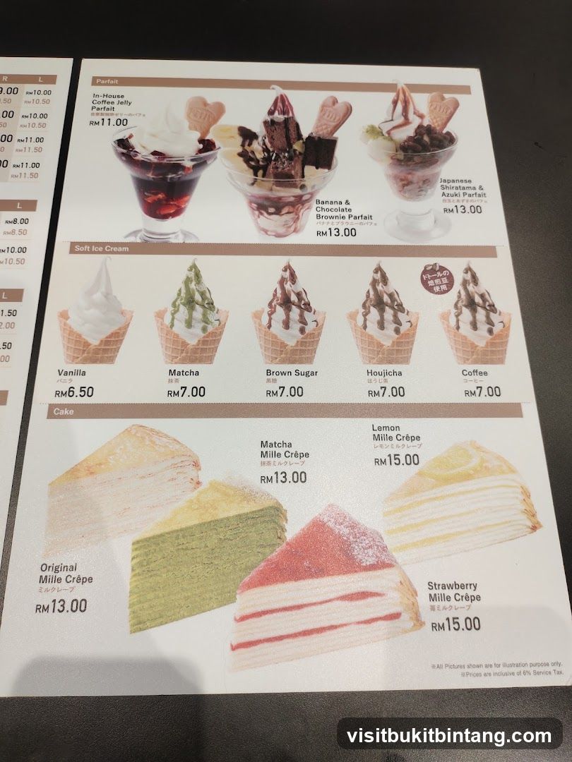 Dessert Menu