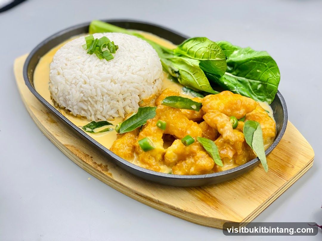 Sizzling Butter Prawns with Rice
