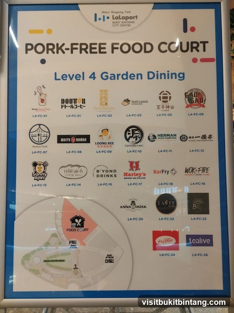 Pork-Free Food Court Directory