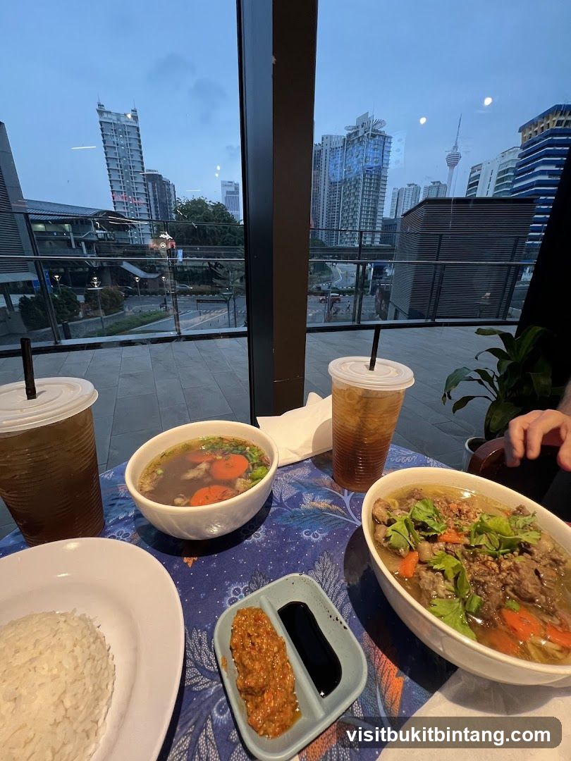 Meal with a City View