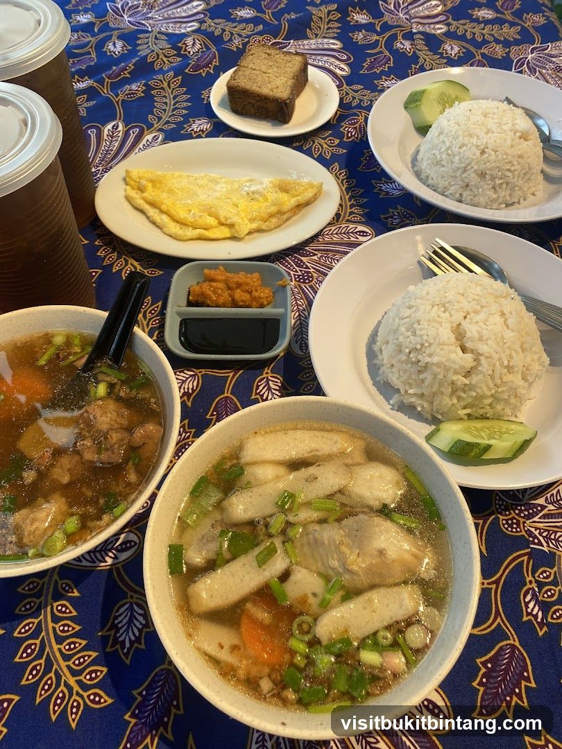 Meal with Soup and Rice