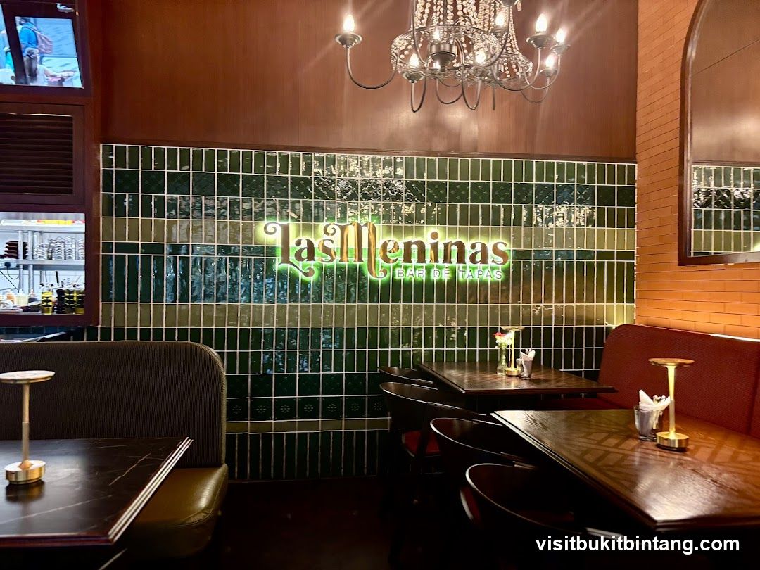 Restaurant Interior with Neon Sign