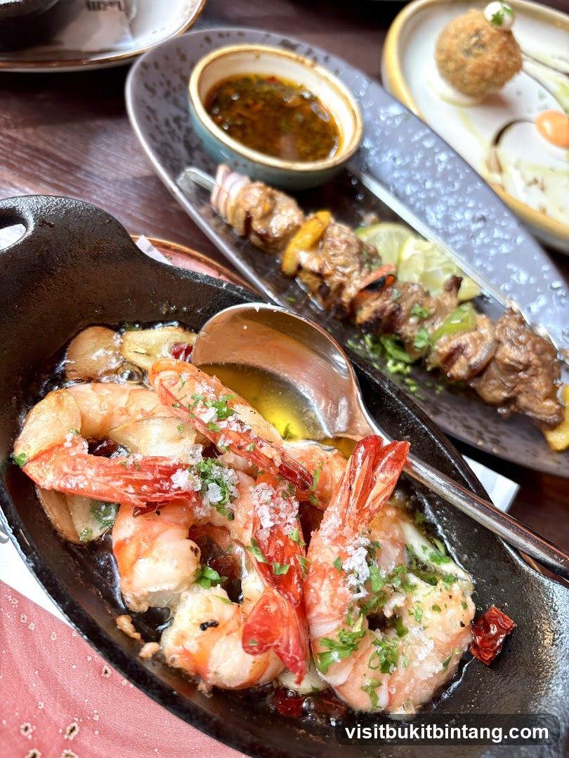 Garlic Shrimp and Skewers