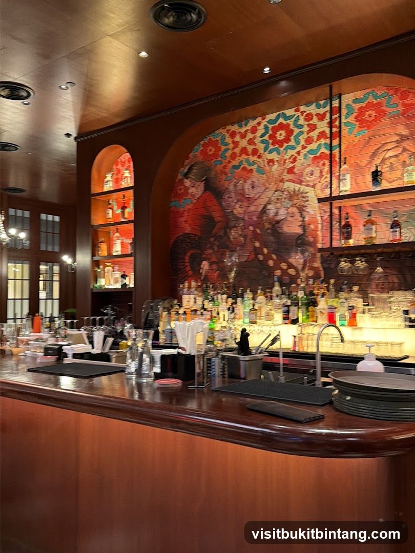 Bar Interior with Artwork